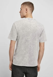 Camiseta de hombre lavada con ácido Vintage de 100% algodón de manga corta de gran tamaño en blanco informal de lavado personalizado de peso pesado de alta calidad - Product Image 3