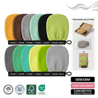 Gant exfoliant Kese marocain 100 % viscose avec logo personnalisé pour le corps, élimination des peaux mortes, serviette coréenne et italienne