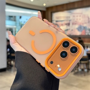 เคสกันกระแทกแม่เหล็กสำหรับ iPhone 17 Pro ป้องกันกล้อง ดีไซน์ด้านแบบดรอปแมท สำหรับ iPhone 17 Pro สีส้มแบบด้าน - Product Image 1