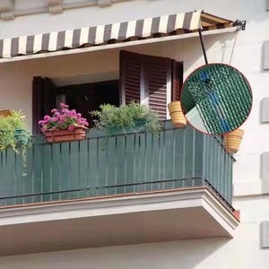 Vente directe usine – Voiles d'ombrage HDPE de haute qualité vert foncé rectangulaires tissées pour balcon/clôture, idéales pour l'ombrage de <span class=keywords><strong>jardin</strong></span> - Product Image 6