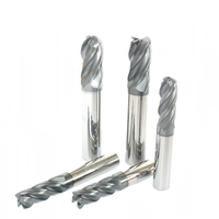 Alat Pemotong Kayu CNC Aman, Mata Bor Tungsten Carbide Ball Nose Router Bit, End Mill Tin/AlTin, ODM OEM, Shank Lurus yang Dapat Disesuaikan