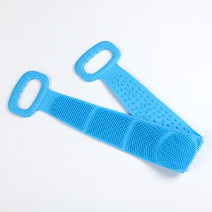 Cepillo corporal de baño TPR, exfoliante, depurador corporal largo, cinturón de baño trasero de doble cara - Product Image 3