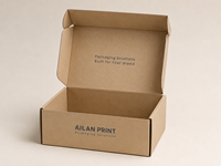 Boîte d'expédition en carton ondulé réutilisable personnalisée avec laminage mat et logo imprimé sur emballage en papier kraft