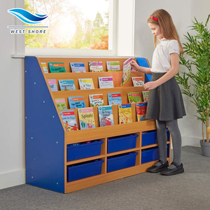 Montessori ตู้หนังสือแบ่งชั้น6ชั้น, กล่องเก็บของขนาดเล็กปลอดภัยสำหรับเด็กห้องเรียนเฟอร์นิเจอร์ - Product Image 1