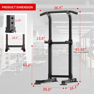Barra Horizontal para Entrenamiento, Soporte para Dominadas, Barras Paralelas, Soporte para Flexiones, Torre de Potencia, Estación de Dip - Product Image 2