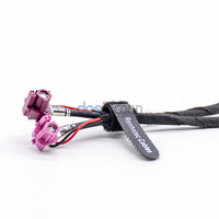 Cable automotriz HSD de 4+2 pines hembra, de código D a código H, en ángulo recto, para sistema de cámara de coche