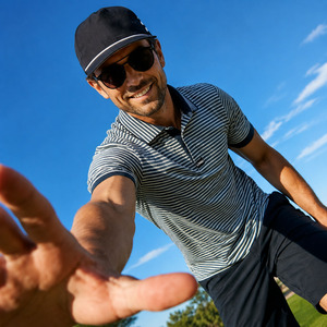 Custom Luxury Summer Casual <b>Striped</b> Golf <b>Polo</b> Moisture Wicking Golf <b>Shirts</b> for Golf Sport Clothing - Product Image 1