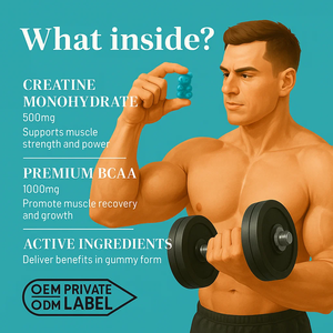 Oem/Odm Vegetarische <span class=keywords><strong>Creatine</strong></span> Gummies 1500Mg <span class=keywords><strong>Creatine</strong></span> Gummy Voor Spiergroei En Sterk Lichaam - Product Image 5