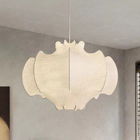 Mode soie tissu dimmable led suspension lumière intérieure multi forme à la main suspension suspension