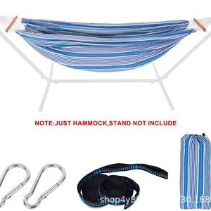 Hamaca para Exteriores Woqi de 78.8x59 Pulgadas, Portátil, para Camping, con Rayas Azules, Tela de Poliéster y Algodón, con Barra para Colgar - Product Image 3