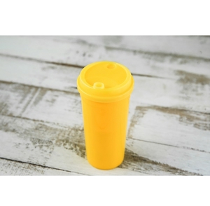 Rainbow Wave PP <b>Plastic</b> <b>Cup</b> with Lid Set of Vibrant Reusable <b>Cups</b> for Soda Milkshakes and Iced Tea with Secure Snap On Lids - Product Image 1
