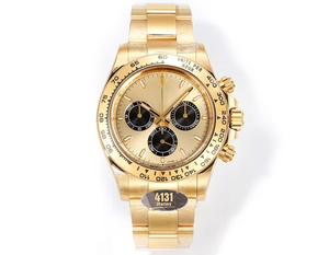 Reloj Unisex de Lujo Dorado Deslumbrante, con Tres Esferas, Cristal de Zafiro de 40 mm, Cronógrafo Automático Mecánico, Deportivo, Casual y de Negocios - Product Image 1