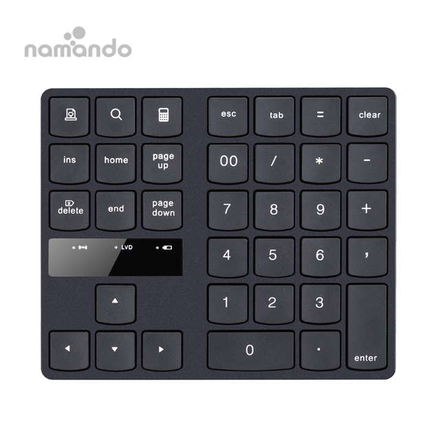Wireless Numeric Keyboard 35 Keys MIni Numpad Blue Tooth Numeric Keypad Support Windows IOS Android System Brand New