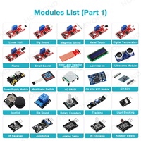 Modul Sensor 45 in 1 BARU, 16 Jenis Starter Kit untuk Arduino Raspberry Pi, Lebih Baik Daripada 37 in 1 Dengan Kotak untuk Set UNO R3 MEGA2560