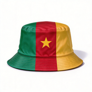 Chapeau de pêcheur avec drapeau national, en polyester et coton, protection UV, couvre-chef solaire pour la plage, les voyages et les sports - Product Image 6