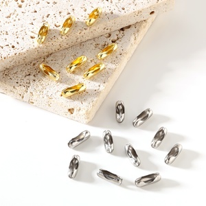 Chiusura a Catena con Perline in Acciaio Inossidabile, Connettore per Collana e Bracciale, Accessori per Gioielli Fai-da-Te Elettroplaccati - Product Image 3