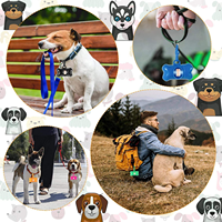 Support de sacs à déjections canines en forme d'os avec logo personnalisé, très vendu, pour extérieur, distributeur de sacs à déjections canines biodégradables - contient 1 rouleau de sacs