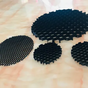 Black Round Shape Aluminum Honeycomb Core For Lighting Louver Accessories