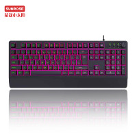 Clavier de jeu K830 à membrane avec molette et touches personnalisées, doté d’un rétroéclairage arc-en-ciel et de 104 touches