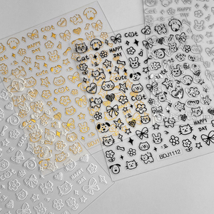 BDJ dibujos animados Graffiti pegatinas de uñas lindo, lindo, dulce viento trasero adhesivo pegatinas decorativas BDJ1112 - Product Image 3
