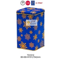 JH Promotion Exceptionnelle – Boîte en Fer Blanc Carrée Personnalisée pour Thé, Café, Cacao et Poudres Alimentaires Fantaisie