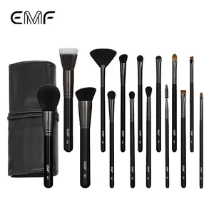 EMF专业黑色化妆刷套装18支自有品牌批发热卖化妆刷美容女性