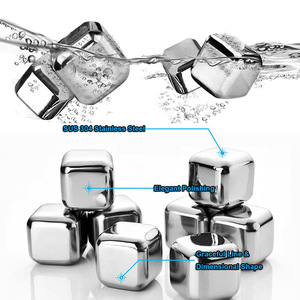 Set di Cubetti di Ghiaccio Riutilizzabili in Acciaio Inox per Raffreddare Whisky e Vino - Product Image 5
