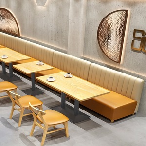 Sgabello personalizzato Coffee Shop hamburger ristorante Dessert Fast Food divano stand in legno massello sedia da tavolo uso commerciale - Product Image 4