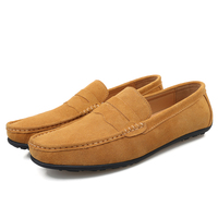 Mocassins en daim pour homme, style penny loafers, faciles à enfiler, chaussures de conduite décontractées, 10 couleurs disponibles, tailles 38-47