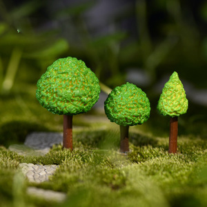 Arbres artificiels miniatures, modèles d'arbres verts en plastique, décorations paysagères en mousse haute simulation pour terrariums et plantes d'intérieur - Product Image 2