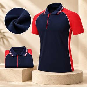 Polo de Hombre de Algodón de Marca, Manga Corta con Bloques de Color y Ribete en Contraste, Fabricante de Uniformes Personalizados para Equipos - Product Image 2