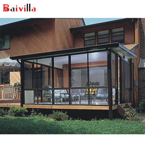 Dernière Conception Préfabriquée Maison de Jardin <span class=keywords><strong>en</strong></span> Verre Véranda avec l'extrusion <span class=keywords><strong>en</strong></span> <span class=keywords><strong>aluminium</strong></span> profil préfabriqué Sunroom - Product Image 2