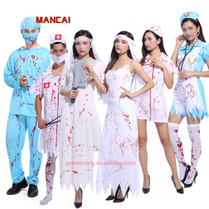 Scary Blood <span class=keywords><strong>Doctor</strong></span> Nurse Zombie <span class=keywords><strong>Ghost</strong></span> Disfraces de Halloween para adultos Zombie Bloody Horror Sexy Cosplay Masquerade Ball Dress - Product Image 1