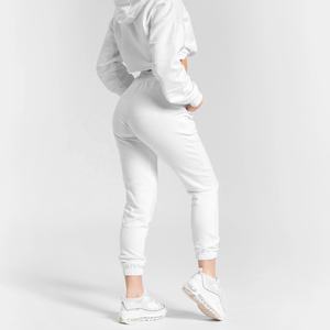 سروال رياضي للنساء للرياضيين الشتوية بنطلون رياضي من الصوف سادة وسميك ودافئ سروال للنساء للجري والجري - Product Image 3