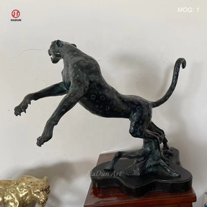 Astratte figurine in bronzo in metallo personalizzato piccole sculture di <span class=keywords><strong>pantera</strong></span> in bronzo per la decorazione della tavola regalo - Product Image 4