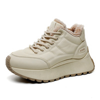 Gm6601 2025 Hiver Nouvelles chaussures de sport en coton chaud pelucheux avec semelle épaisse Imperméable Planche surélevée Tendance de tir de rue