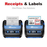 Impresora Portátil de Etiquetas Térmicas Milestone MHT-P80F de 80 mm, Modo Dual, Batería de Litio, Compatible con Android/iOS/Windows