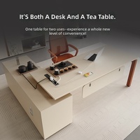Table et chaise de bureau en bois, mobilier moderne et simple pour direction, patron, président, taipan, chef de bureau, salle publique