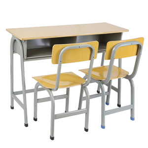 Mesa y silla de aula de primaria de madera, muebles escolares, asientos dobles ajustables en altura, juego de escritorio y silla para estudiantes para la escuela - Product Image 5