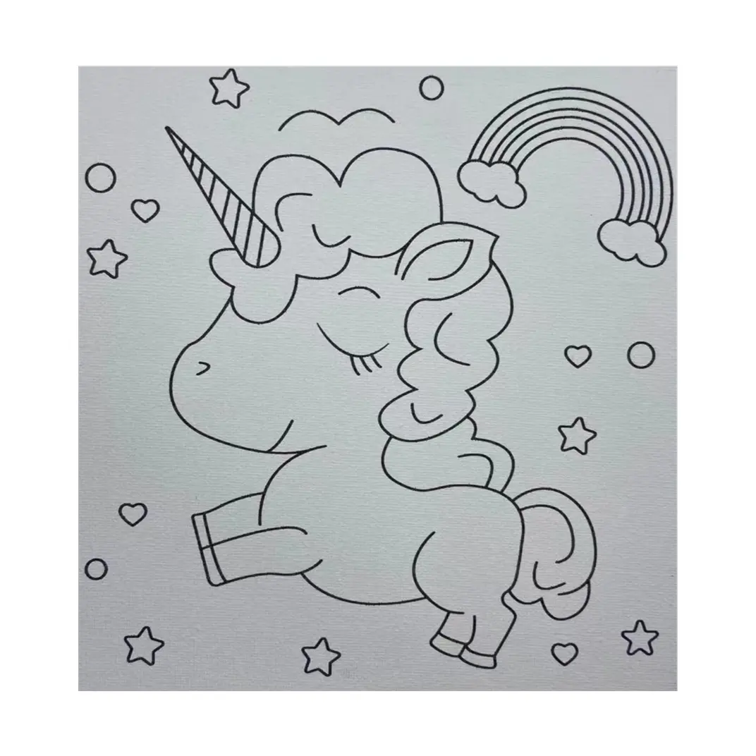 Hot Sale DIY Hand-paint Original Fantasy Unicorn Is Cute And RomanticCanvas Painting