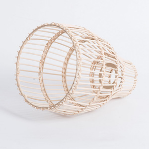 Rattan Pendant Lampshade E27 Beige Round For Home Restaurant <b>Bar</b> <b>Lighting</b> - Product Image 3