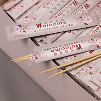 Cure-dents en bambou emballés individuellement, aromatisé à la menthe pour restaurant hôtel usage domestique, jetable et hygiénique