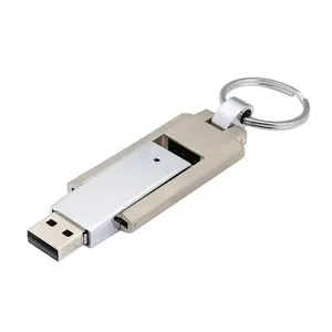 hottest Wholesale 1GB 2GB 4GB 8GB metal keychain USB Flash Drives 2020 Factory direct flip metal 64gb U disk