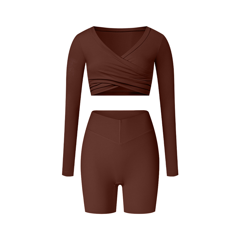 Top+Shorts Brown
