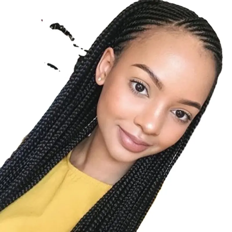 סיטונאי זול מחיר ארוך שיער סינטטי תחרה מול טוויסט לנשים שחורות