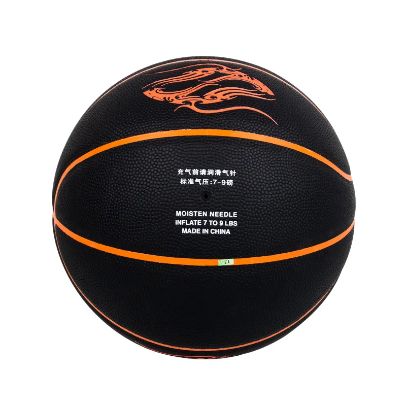 123 Sports Custom Basketball Ball Cheaper Price Fashion Brown Black PU Leather Size 7 Basketball