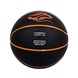 123 Sport Custom Basketbal Bal Goedkopere Prijs Fashion Bruin Zwart Pu Leer Maat 7 Basketbal