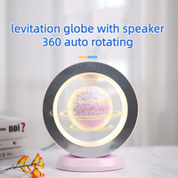 Globe terrestre flottant à lévitation magnétique étanche en forme de O de 4 pouces avec lumière LED pour décoration