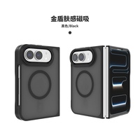 Coque de téléphone portable magnétique pliable pour iPhone 18 DUO, étui de téléphone en TPU mat PC avec cadre de caméra en métal