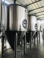 Fermenteurs coniques à double enveloppe et cuves sous pression en acier inoxydable de 500L, 1000L, 2000L, 3000L pour la fermentation du kombucha et de la bière, certifiés CE